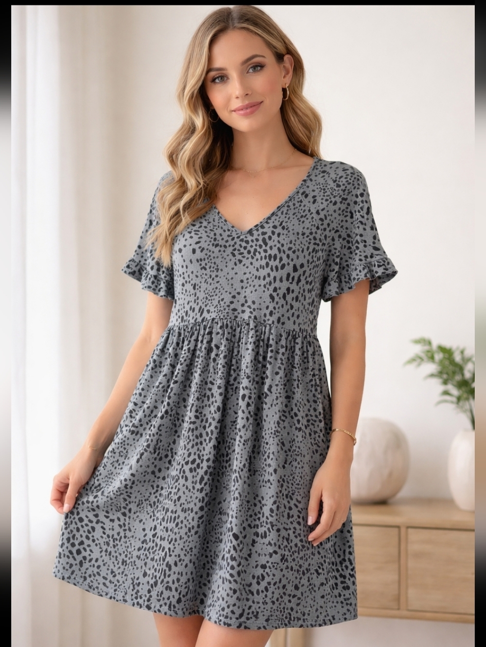FSL apparel Lepard Print Dress